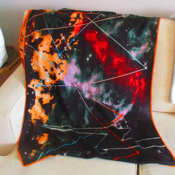 Fall Blanket Scarf Celestial Galaxy Pattern NEW